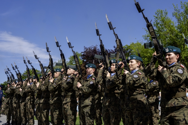 Ceremoniał wojskowy podczas uroczystości 3 Maja. 